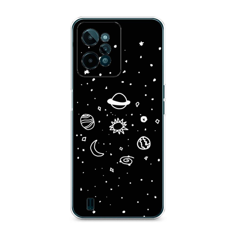 

Чехол на Realme C31 "Дудл солнечной системы", Бежевый;серый, 259350-2