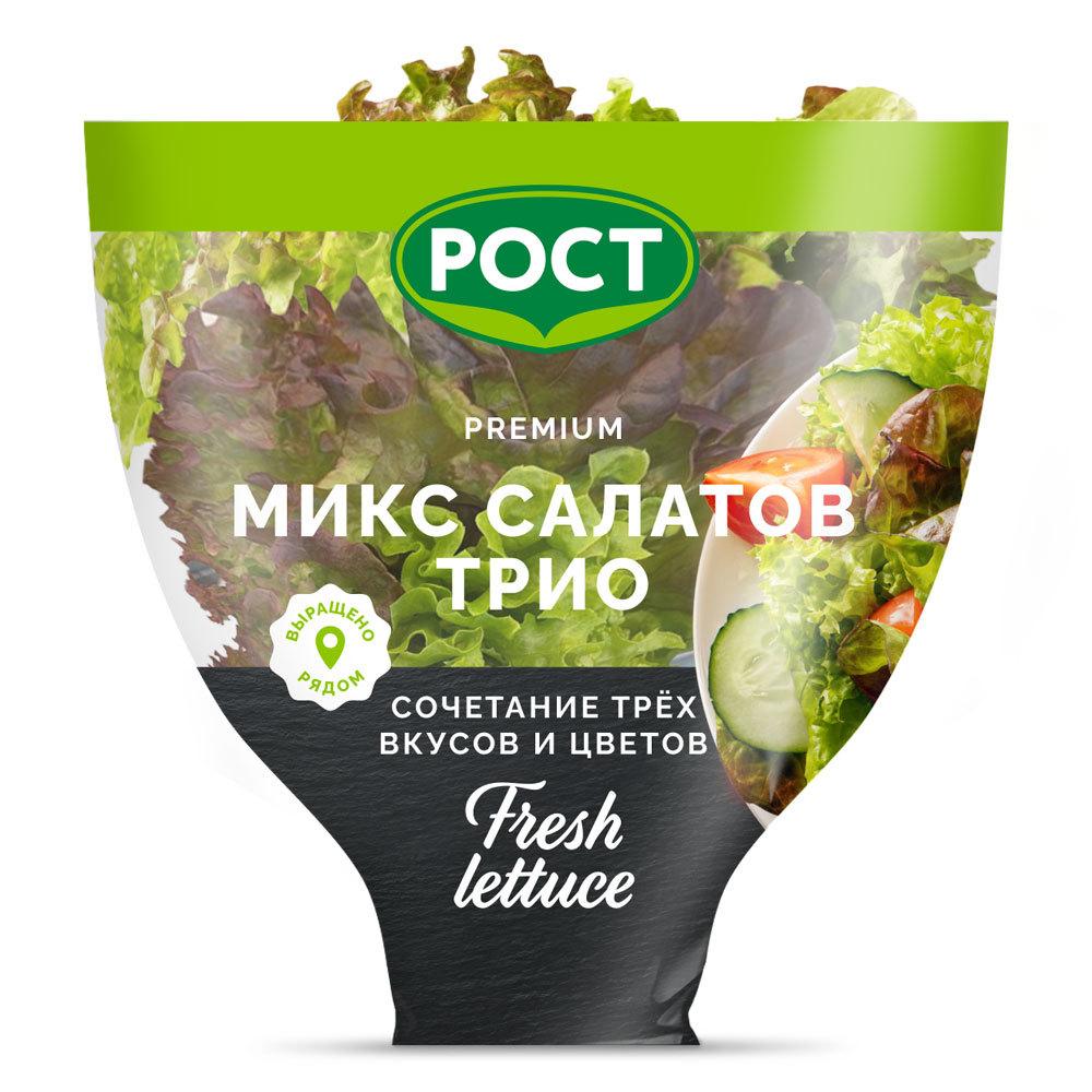 Микс салатов трио Рост в горшочке, 1 шт.
