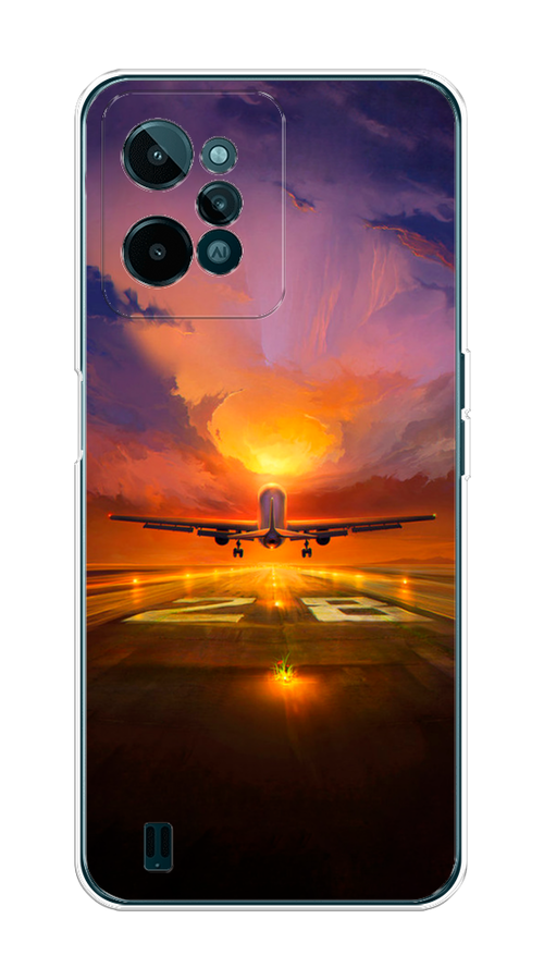 

Чехол на Realme C31 "Самолет на посадке", Оранжевый;синий, 259350-6