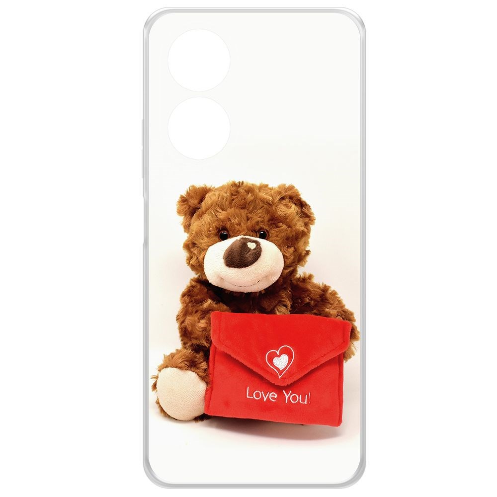 

Чехол-накладка Krutoff Clear Case Медвежонок тебя любит для Oppo A58 4G, Прозрачный