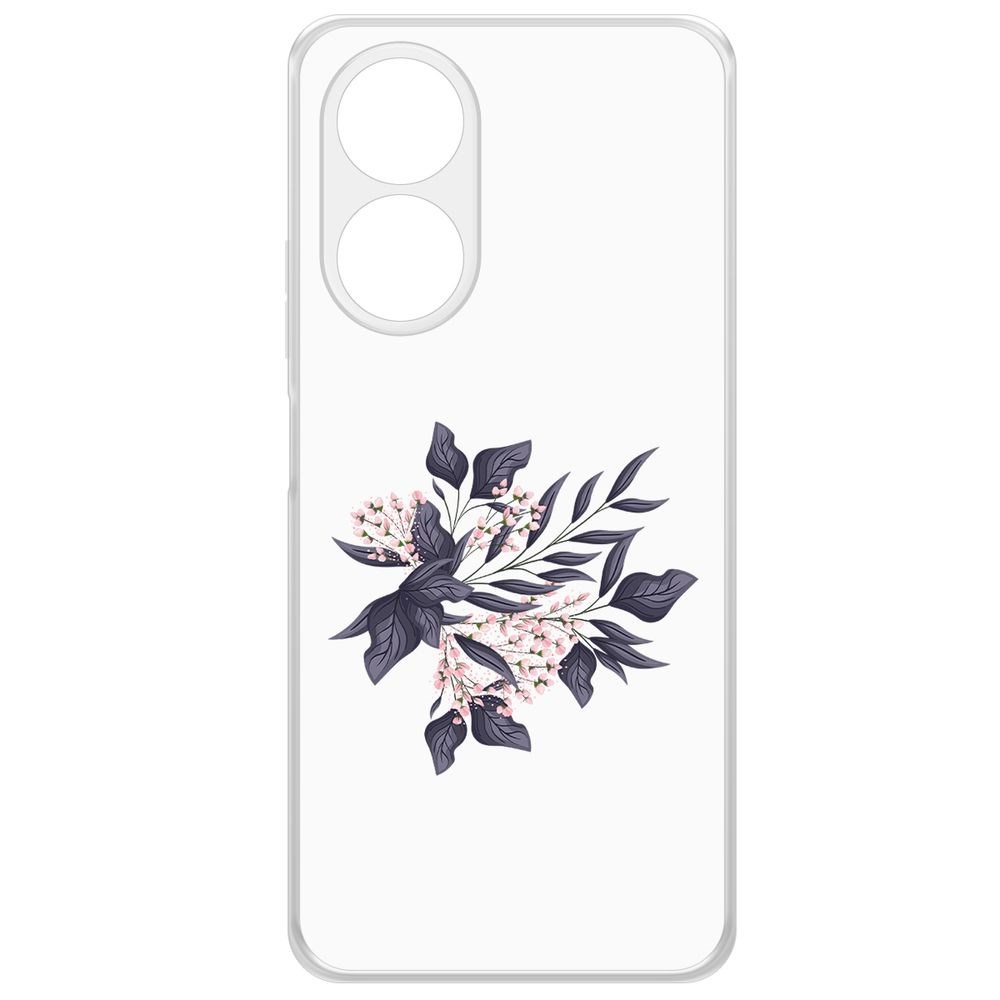 

Чехол-накладка Krutoff Clear Case Розовые бутоны для Oppo A58 4G, Прозрачный