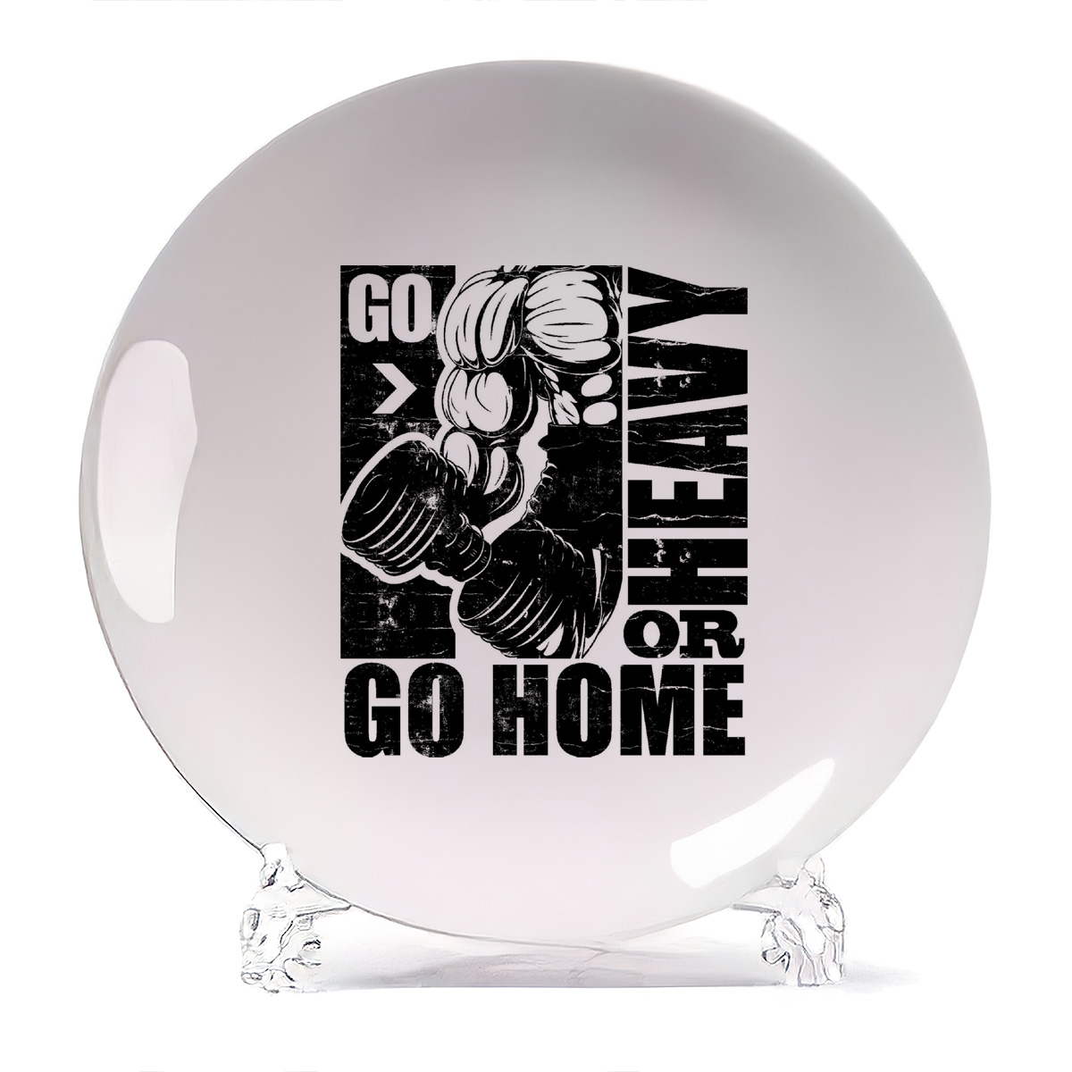 

Тарелка CoolPodarok Go home or heavy, Go home or heavy