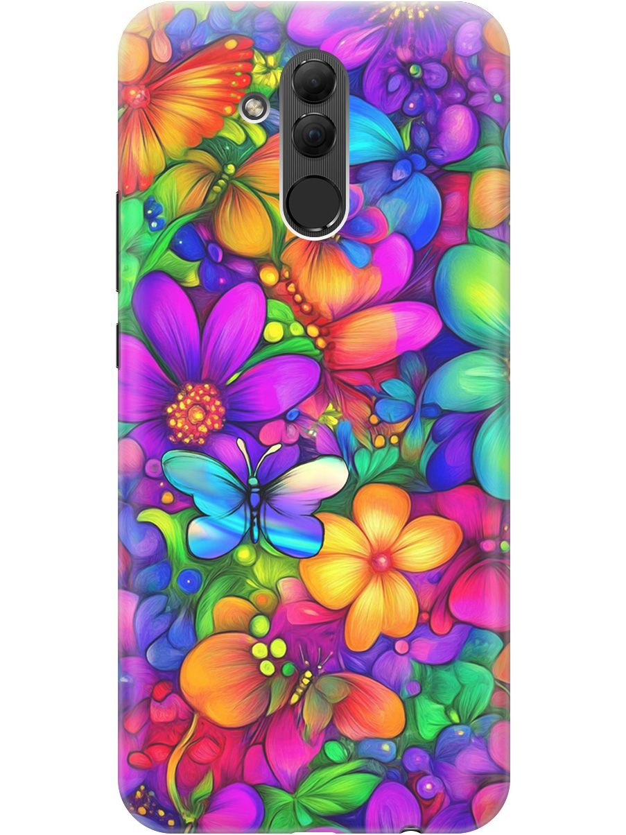 

Силиконовый чехол на Huawei Mate 20 Lite с принтом "Бабочки и цветы" прозрачный, Прозрачный;зеленый;фиолетовый;красный, 719355623