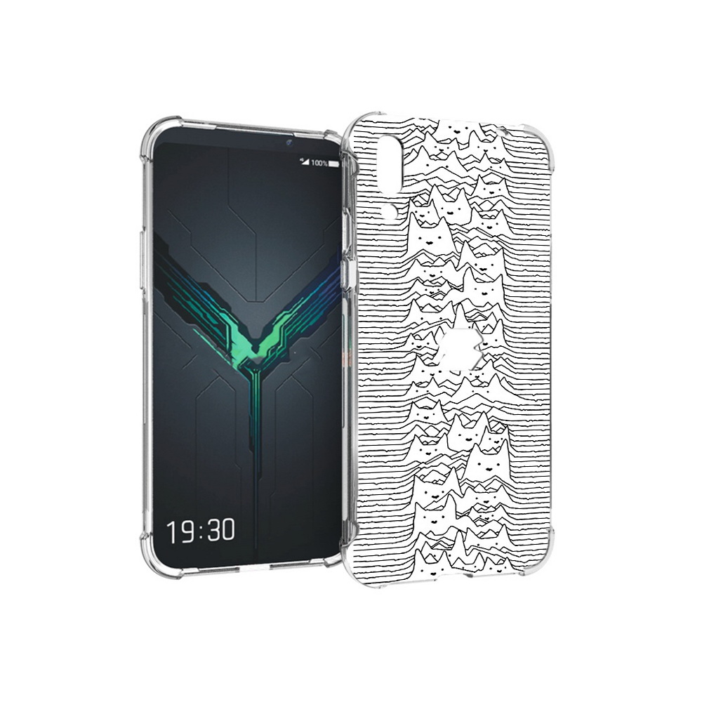 

Чехол MyPads Tocco для Xiaomi Black Shark 2 черно белые коты 3D (PT144492.263.682), Прозрачный, Tocco