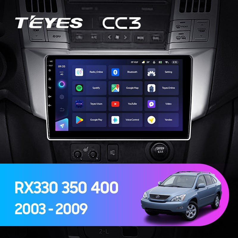 Штатная магнитола TEYES CC3L 464 Lexus RX300 RX330 RX350 RX400H 2003-2009 2940000₽