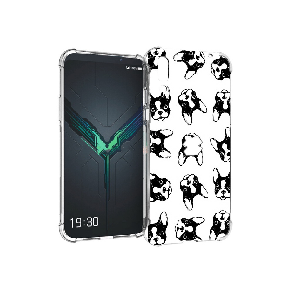 

Чехол MyPads Tocco для Xiaomi Black Shark 2 черно белые собачки (PT144492.263.683), Прозрачный, Tocco