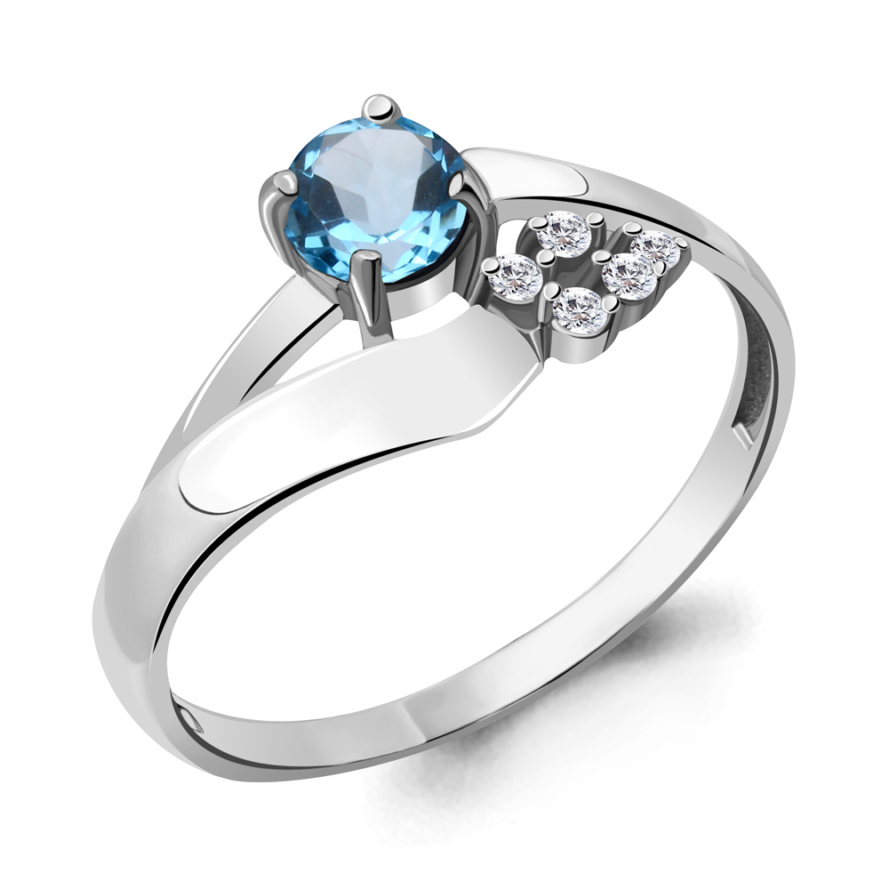 

Кольцо из серебра р. , AQUAMARINE 6582405А_925_р, 6582405А_925_р