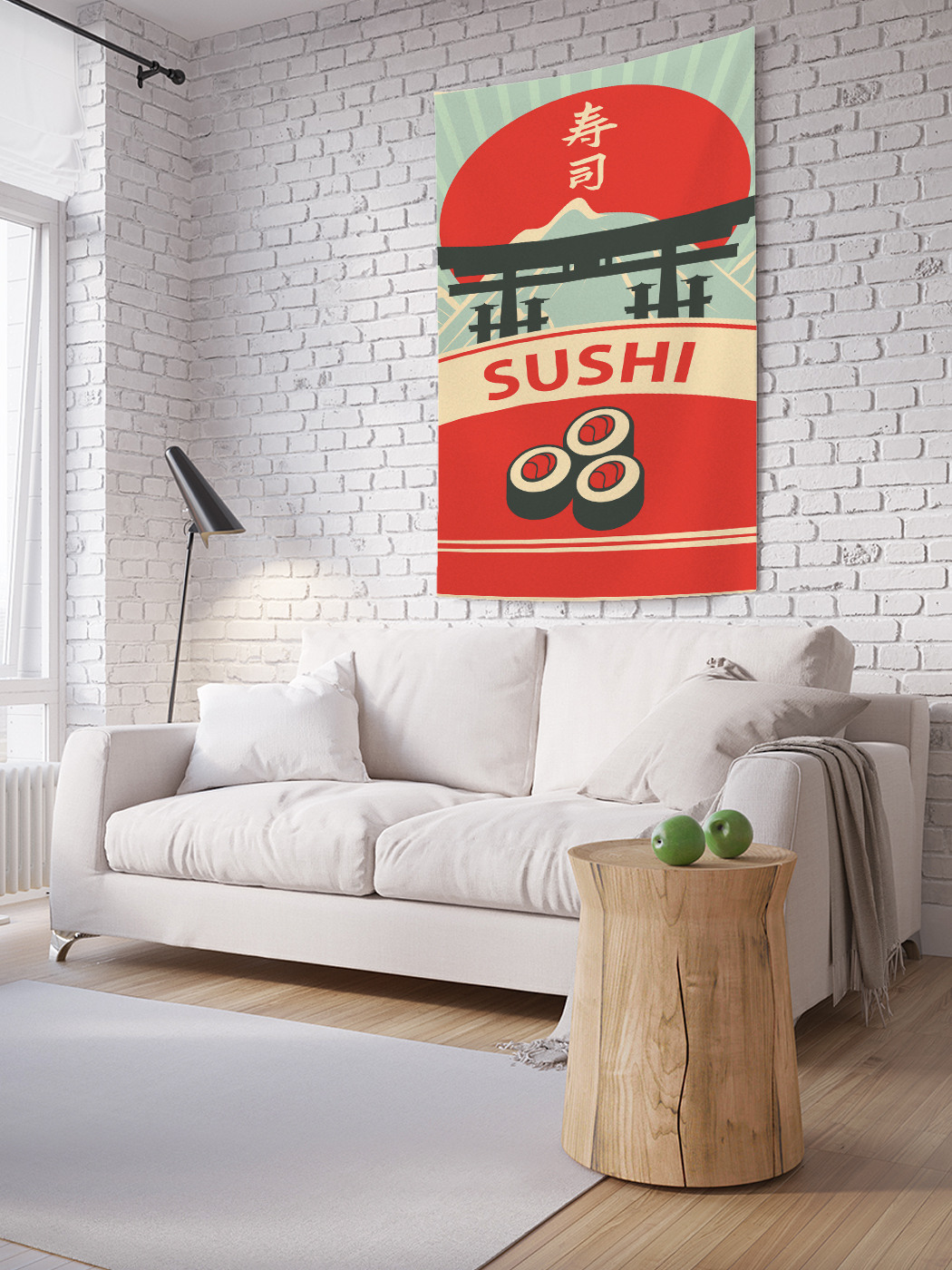 

Вертикальное фотопанно на стену JoyArty Приглашение в суши-бар 100x150 см, Приглашение в суши-бар