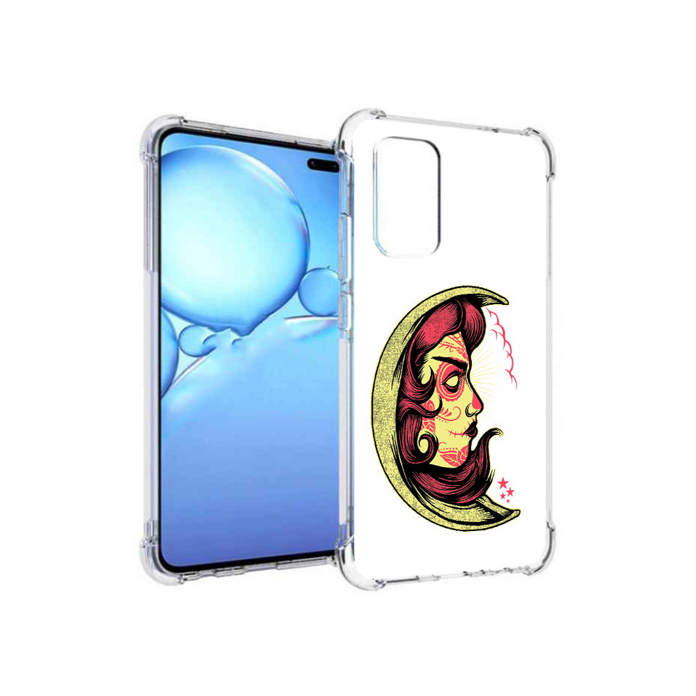 

Чехол MyPads Tocco для Vivo V19 желтый полумесяц с лицом девушки (PT147328.392.346), Прозрачный, Tocco