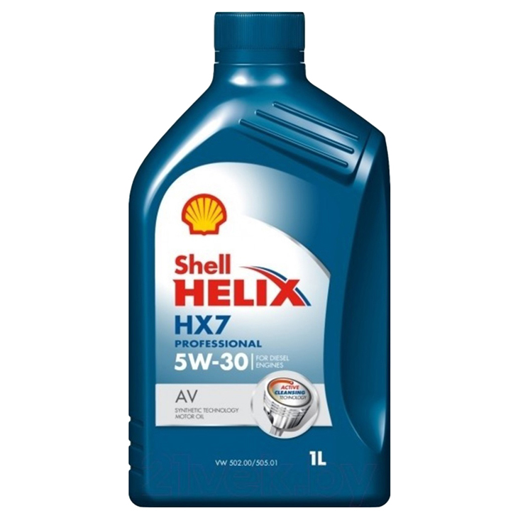 фото Моторное масло синтетическое "helix hx7 professional av 5w-30", 1л shell арт.550046311