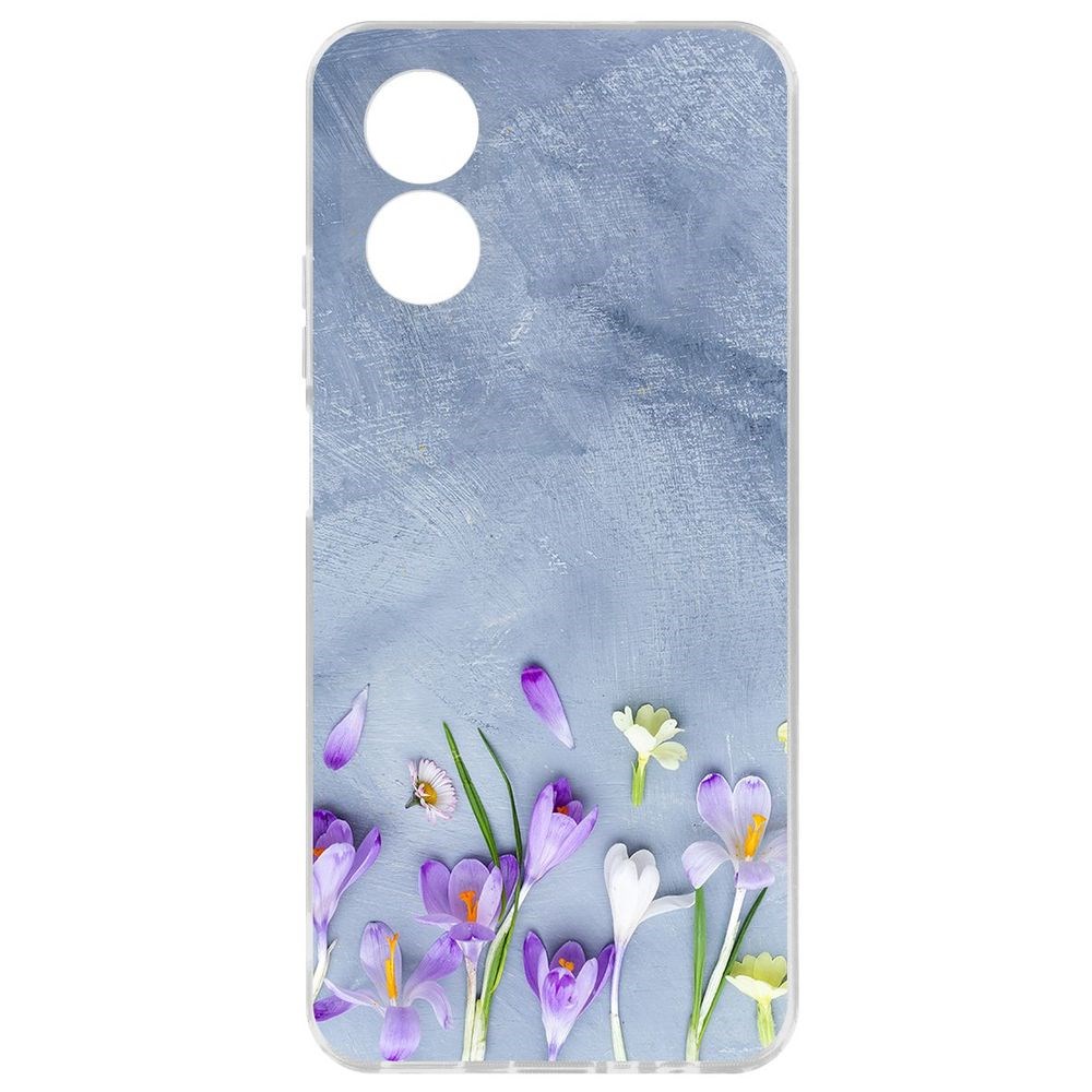 

Чехол-накладка Krutoff Clear Case Цветочное настроение для Oppo A38 4G, Прозрачный