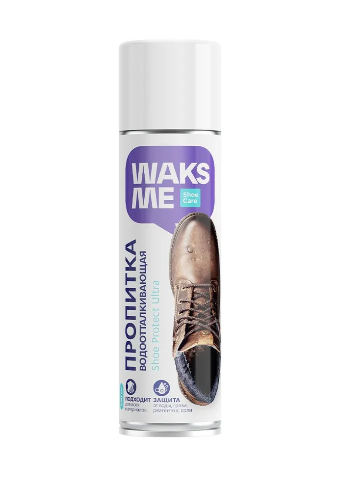 Водоотталкивающая пропитка для обуви WaksMe Shoe Protect Ultra WKM_SPU250 белая 250 мл