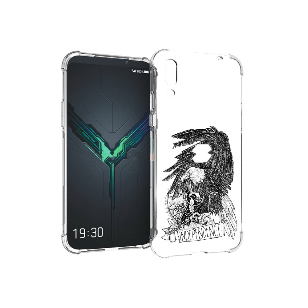 

Чехол MyPads Tocco для Xiaomi Black Shark 2 черно белый сокол (PT144492.263.688), Прозрачный, Tocco