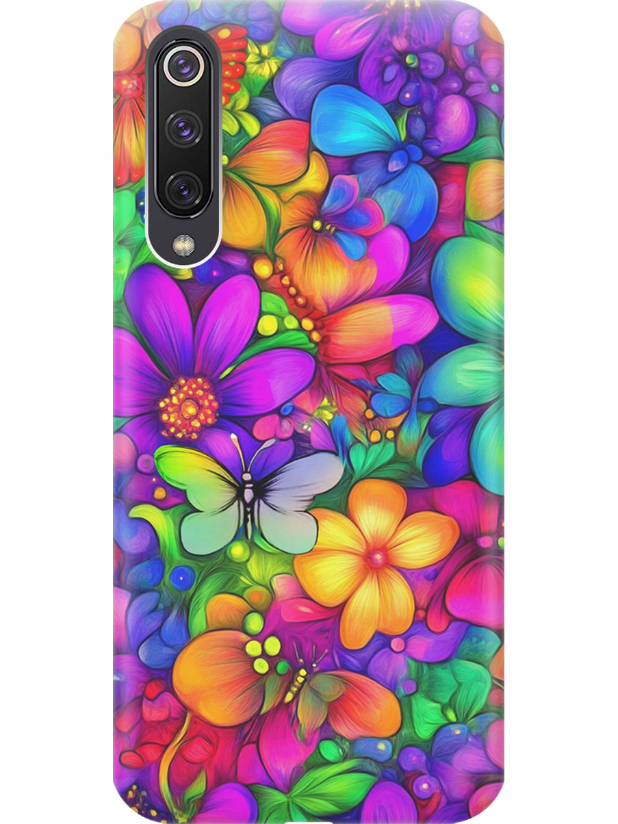 

Силиконовый чехол на Xiaomi Mi 9 SE с принтом "Бабочки и цветы" прозрачный, Прозрачный;зеленый;фиолетовый;красный, 721347523