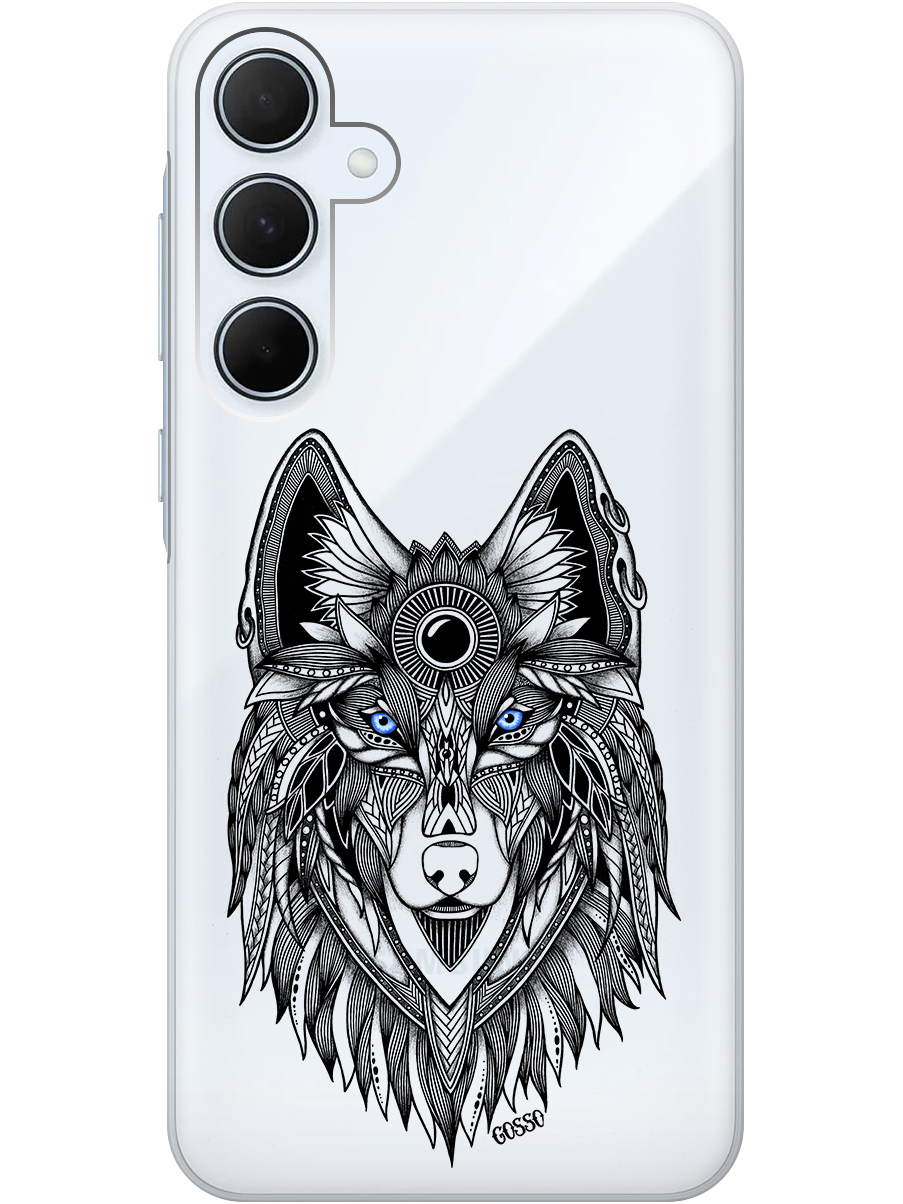 

Силиконовый чехол на Samsung Galaxy A55 с рисунком "Grand Wolf" прозрачный, Прозрачный;голубой;черный, 20012126