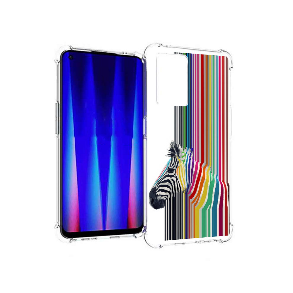 

Чехол MyPads Tocco для OnePlus Nord CE 5G радужная зебра, Прозрачный, Tocco