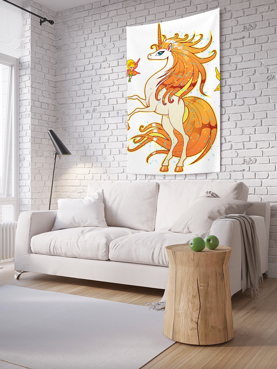 

Вертикальное фотопанно на стену JoyArty Феи и единорог 150x200 см, Феи и единорог
