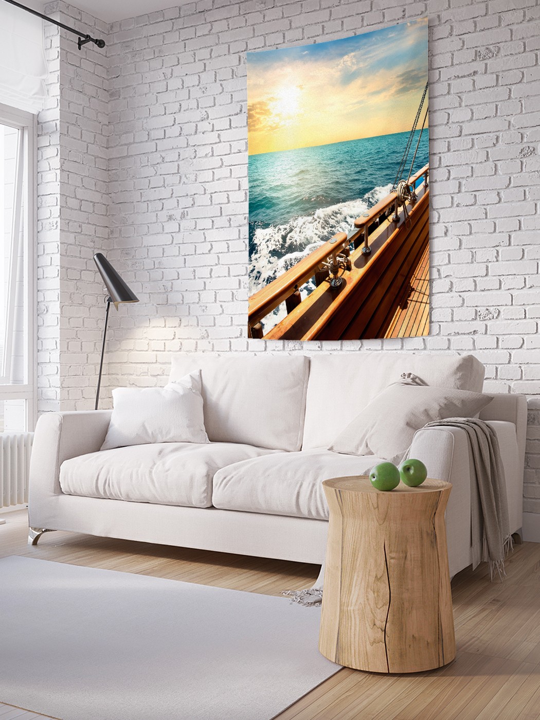 

Вертикальное фотопанно на стену JoyArty На борту корабля 150x200 см, На борту корабля