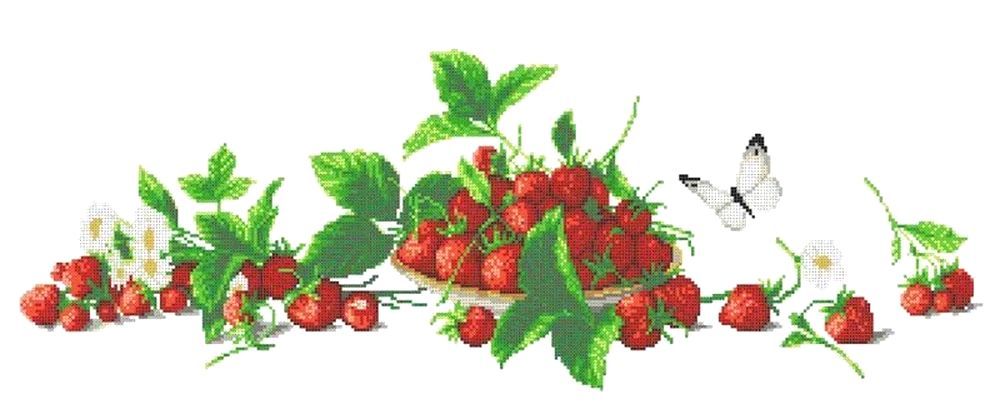 

Рисунок на ткани Каролинка Натюрморт с клубникой ТКБЦ 2007