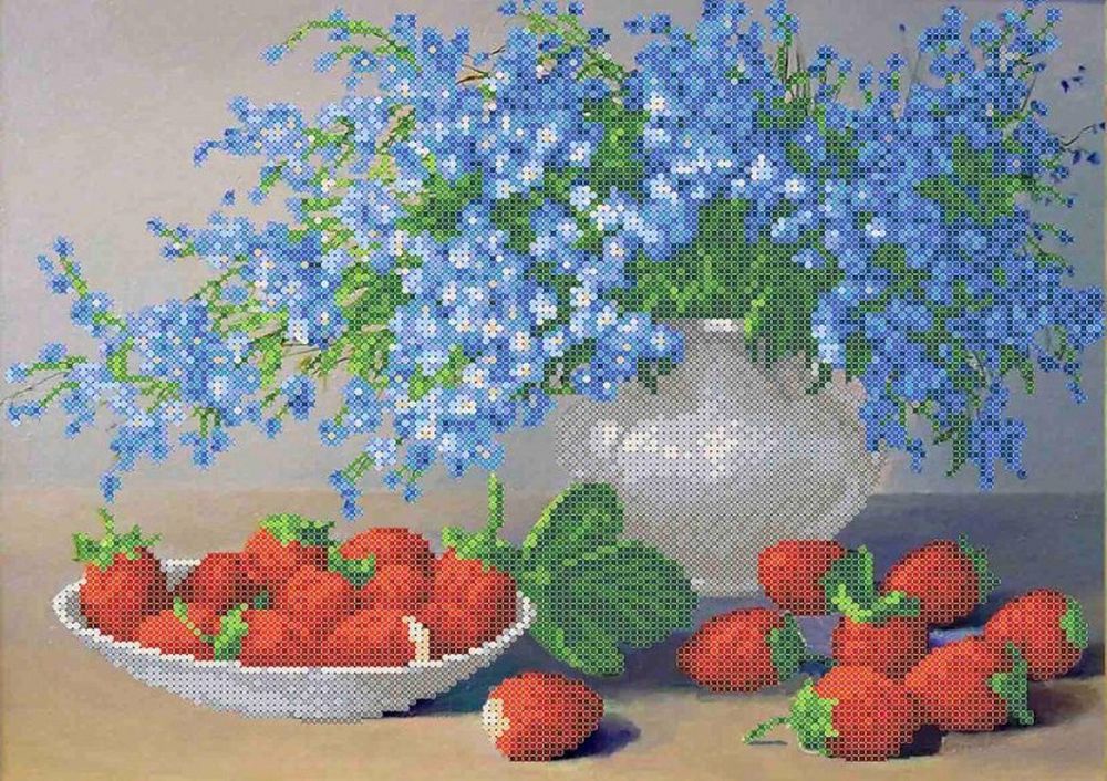

Рисунок на ткани Каролинка Натюрморт с клубникой ТКБЦ 3044