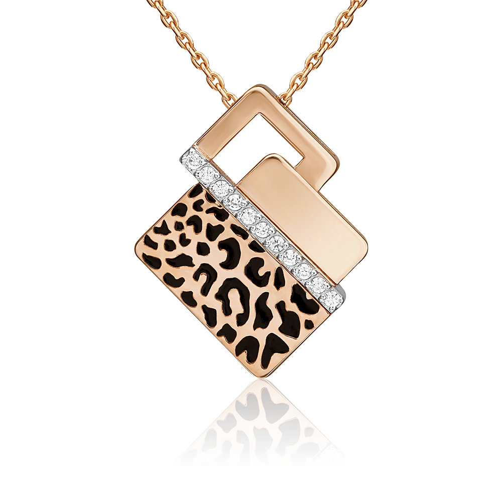 

Бегунок из красного золота PLATINA jewelry 03-3442-00-401-1110, фианит/эмаль, 03-3442-00-401-1110