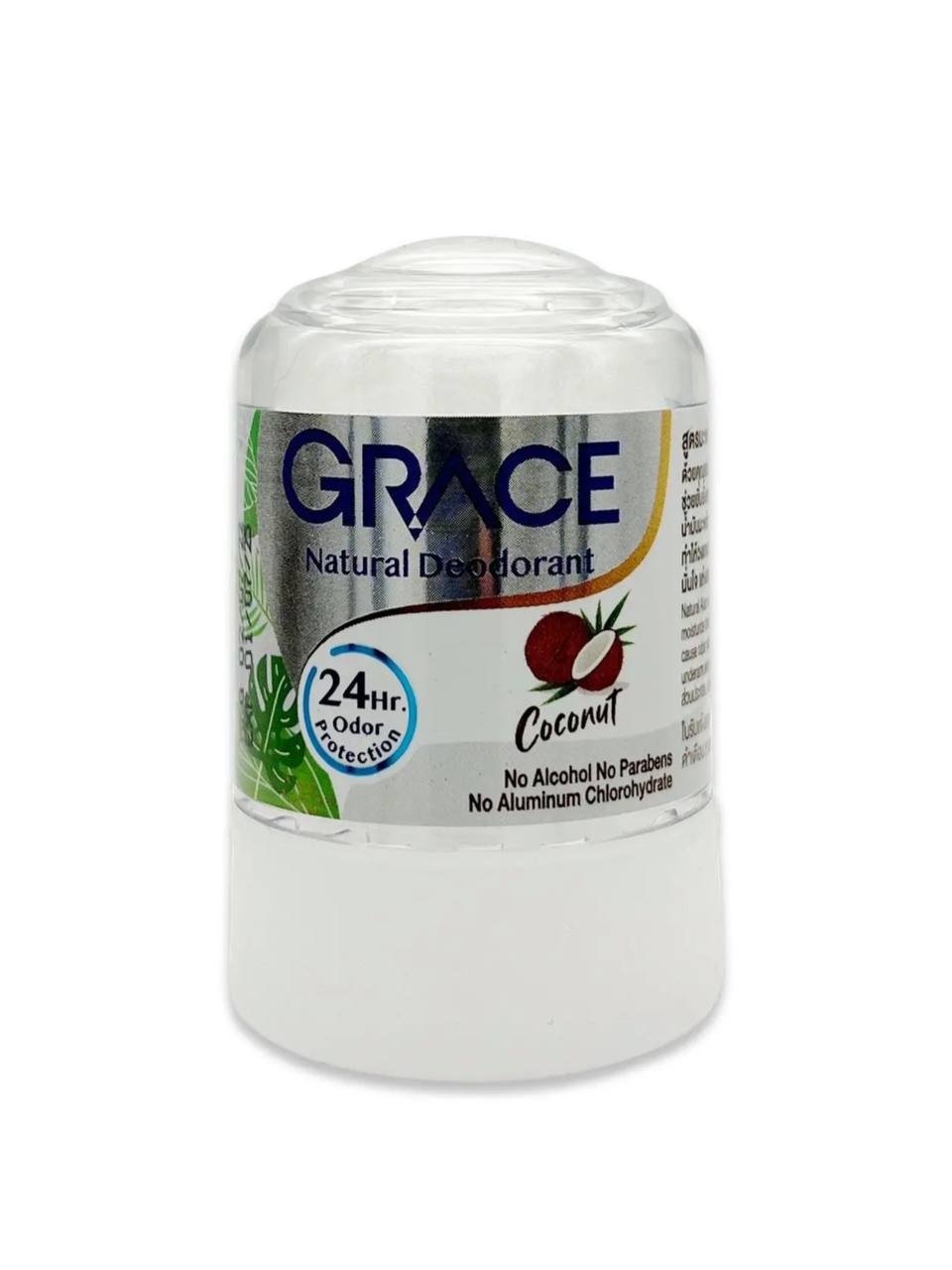 Дезодорант кристалл Grace Crystal deodorant Coconut Кокос, 50 г herbolive дезодорант кристалл натуральный минеральный без запаха 60