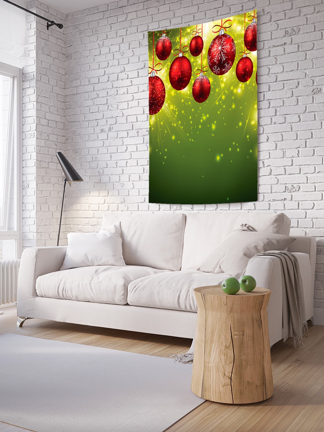 

Вертикальное фотопанно на стену JoyArty Висячие шарики 150x200 см, Висячие шарики