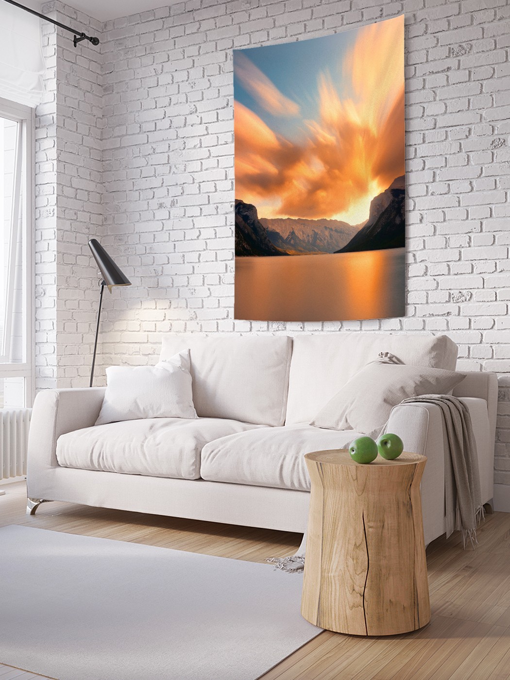 

Вертикальное фотопанно на стену JoyArty Река окруженная горами 150x200 см, Река окруженная горами