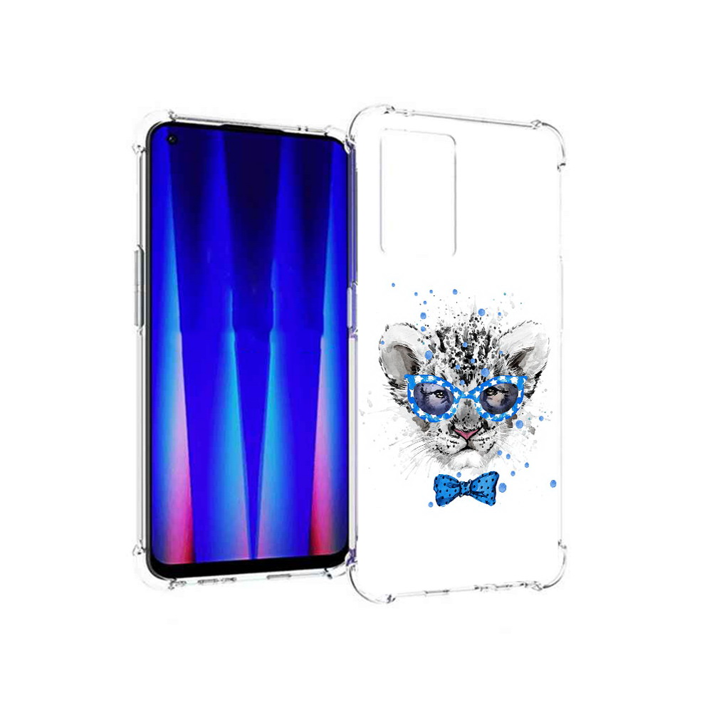 

Чехол MyPads Tocco для OnePlus Nord CE 5G тигренок с бабочкой, Прозрачный, Tocco