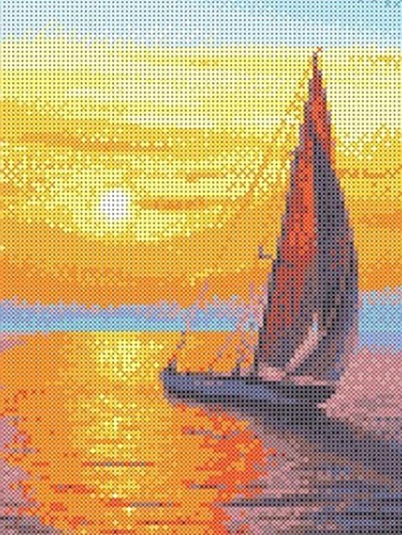 

Рисунок на ткани Каролинка Парус закате ТКБП 4013
