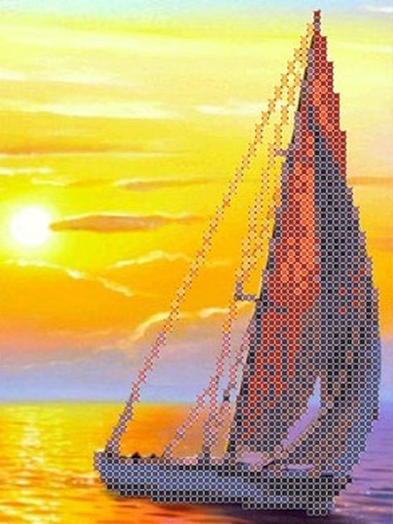 

Рисунок на ткани Каролинка Парус закате ТКБП 5006