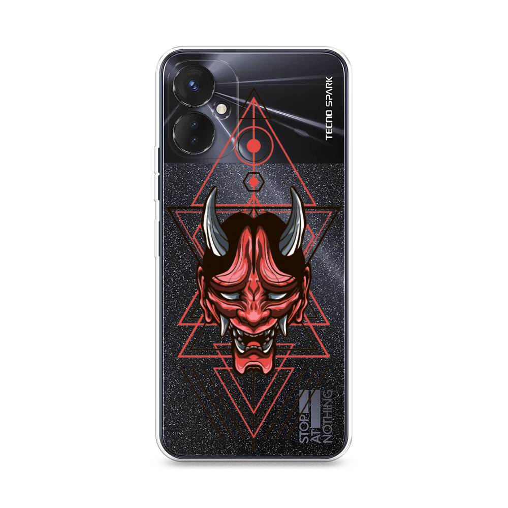 

Чехол на Tecno Spark 9 Pro "Hanya Oni mask", Серый;красный;черный, 301950-4