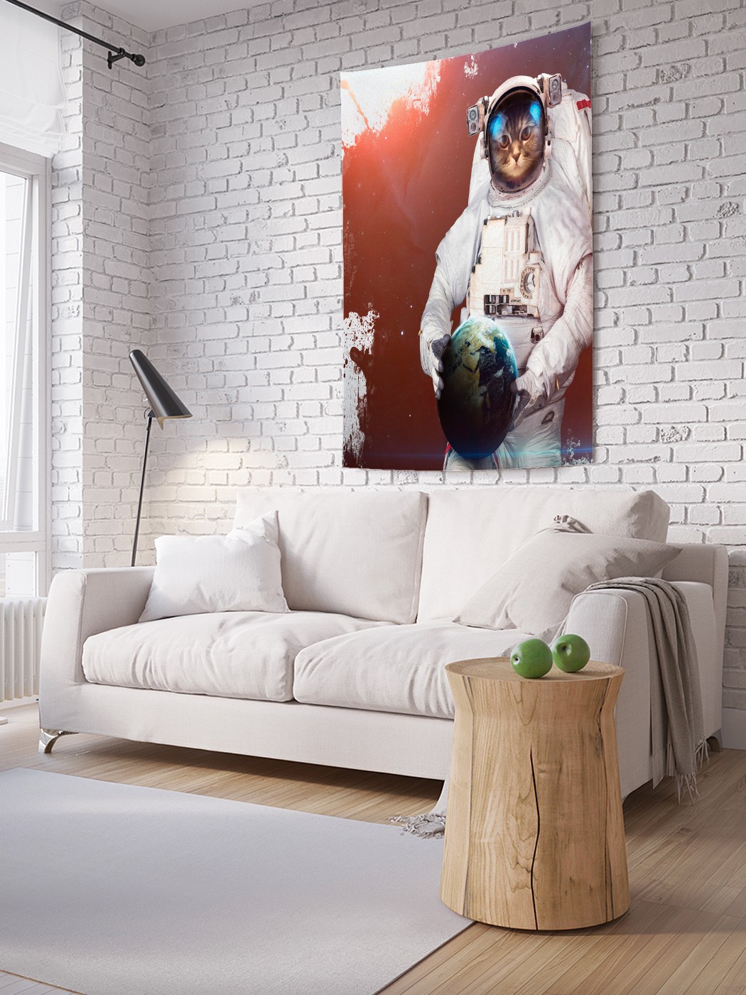 

Вертикальное фотопанно на стену JoyArty Кот-космонавт 150x200 см, Кот-космонавт