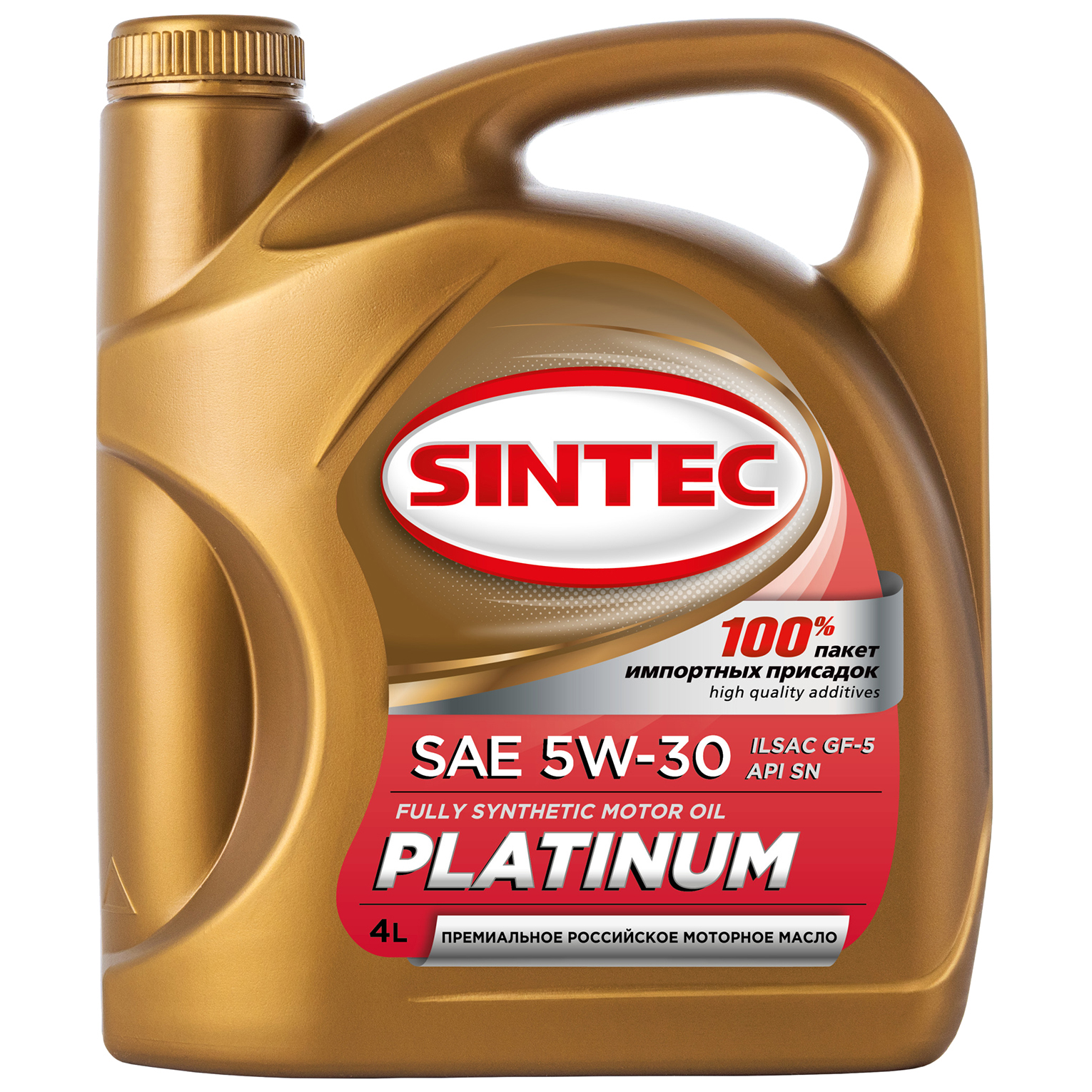 фото Моторное масло sintec platinum 5w-30, 4л синтетическое 801973