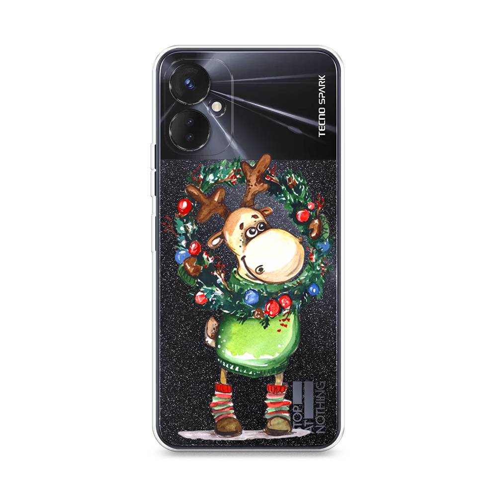 

Чехол для Tecno Spark 9 Pro "Олень с новогодним венком", 301950-4