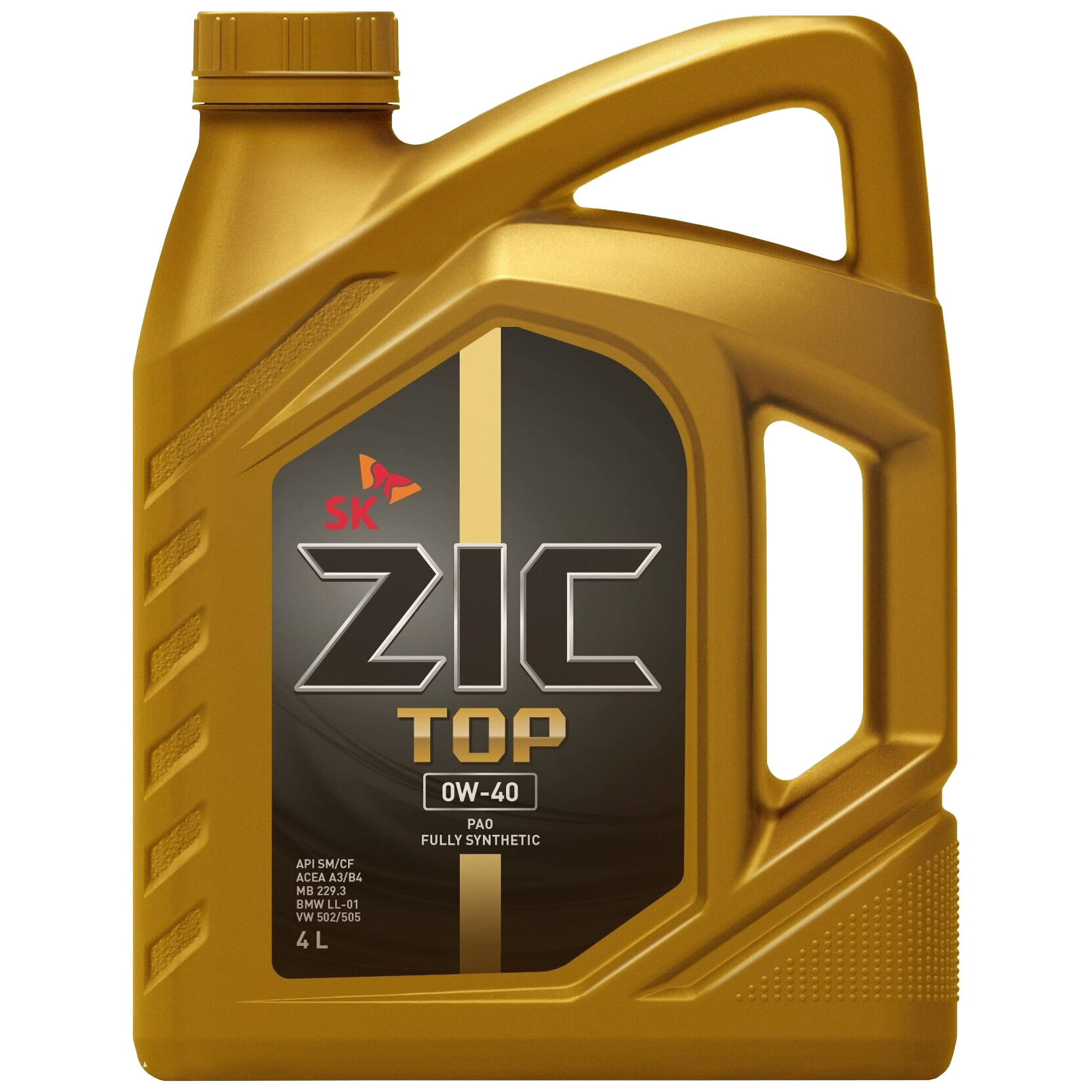 фото Моторное масло zic top 0w-40, 4л синтетическое + жидкость незамерзающая 162611p