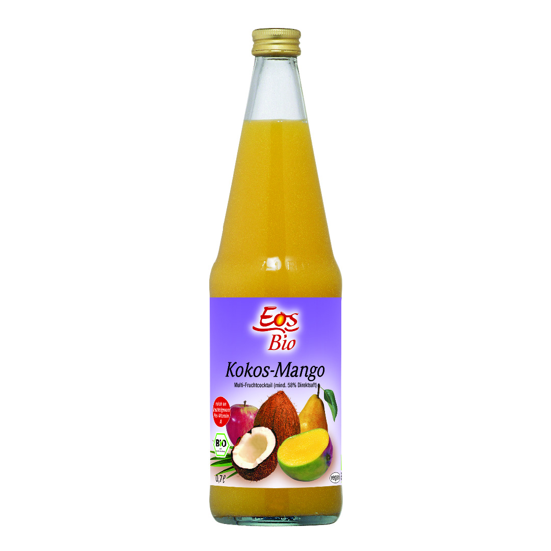 Напиток сокосодержащий с кокосом и манго БИО 700 мл