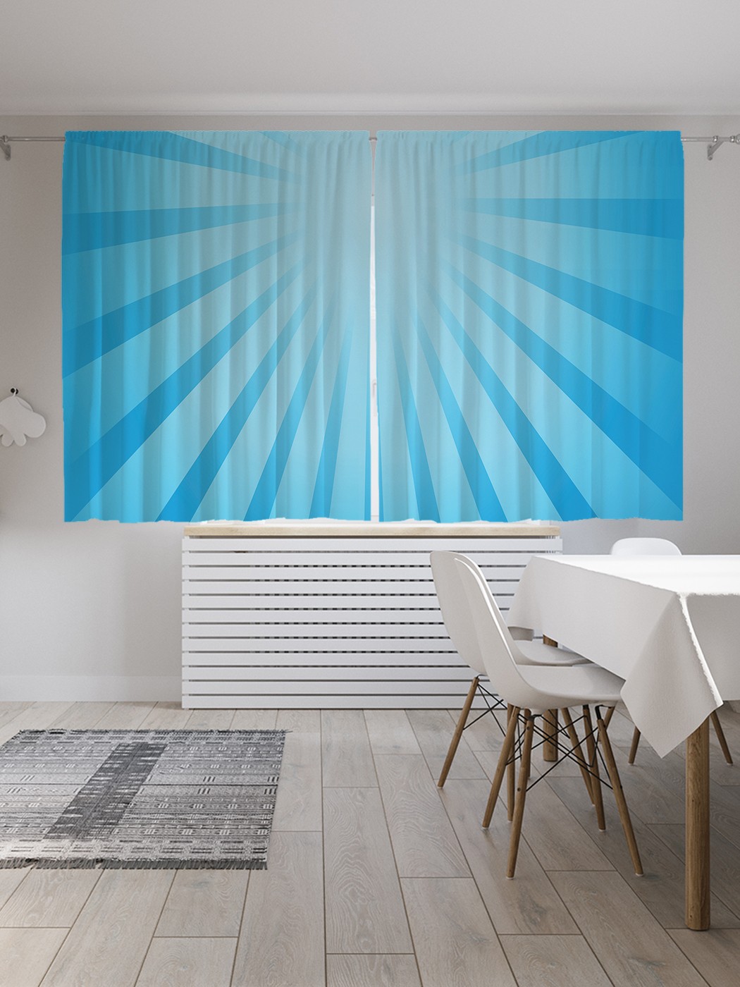 

Классические шторы JoyArty "Геометрические лучи", серия Oxford DeLux, 2 полотна 145x180 см, Геометрические лучи