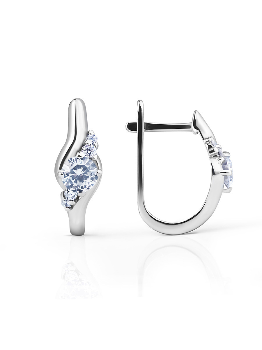 

Серьги из серебра VALTERA 079155, фианит, 079155