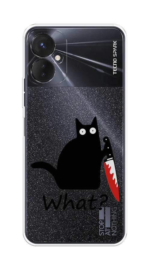 

Чехол на Tecno Spark 9 Pro "Котик с ножом", Черный;красный, 301950-6