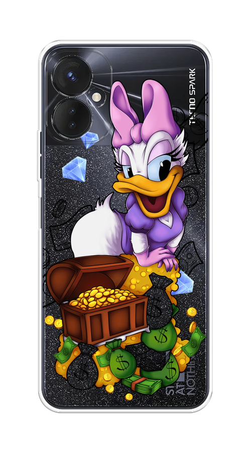 

Чехол на Tecno Spark 9 Pro "Rich Daisy Duck", Коричневый;белый;фиолетовый, 301950-6