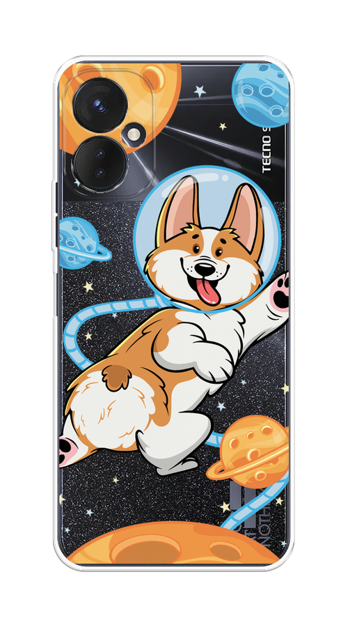 

Чехол на Tecno Spark 9 Pro "Корги-космонавт", Голубой;бежевый;белый, 301950-1