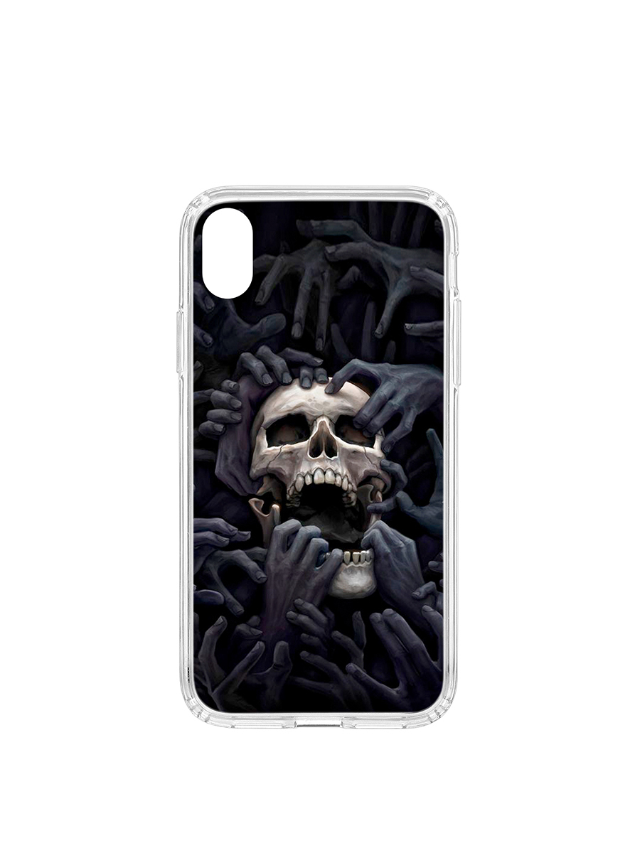 фото Чехол на apple iphone xr kruche print skull hands кruче