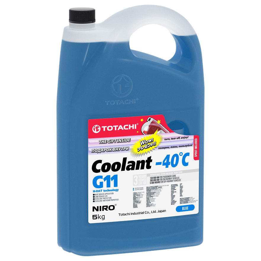 фото Антифриз totachi niro coolant blue g11 -40°с 5 кг 46305