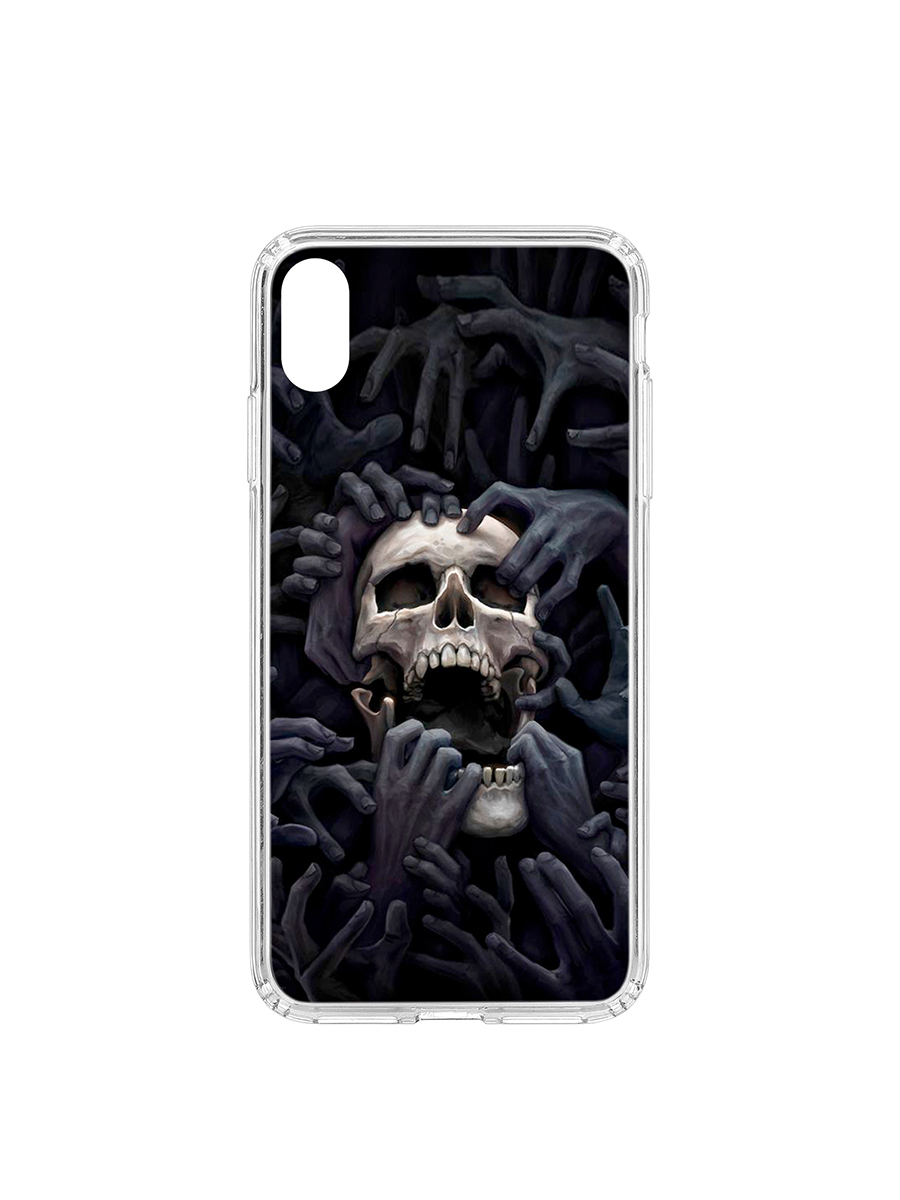 фото Чехол на apple iphone xs max kruche print skull hands кruче