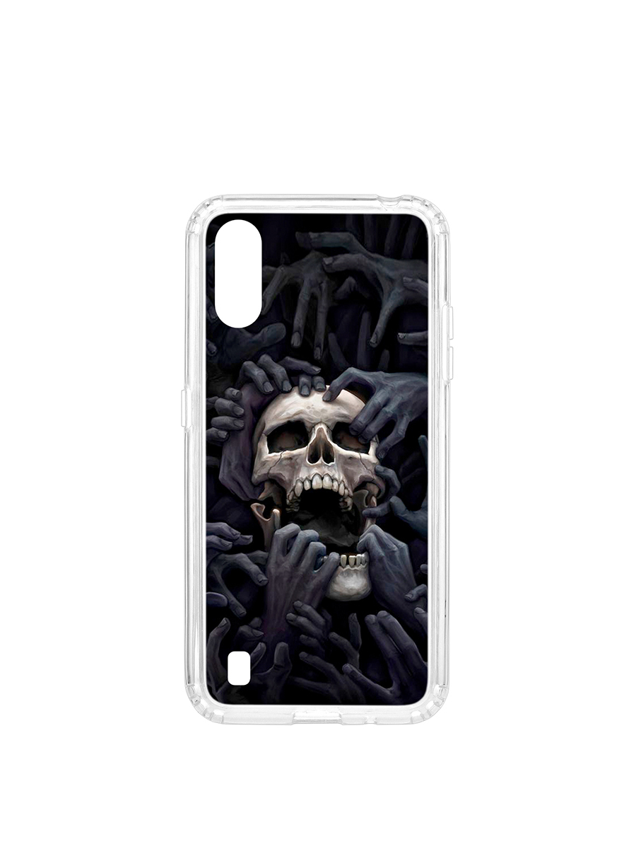 фото Чехол на samsung galaxy a01 / a015 kruche print skull hands кruче