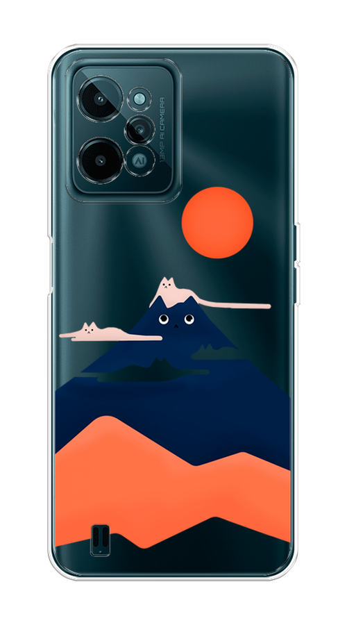 

Чехол на Realme C31 "Кот-гора", Черный;оранжевый, 259350-4