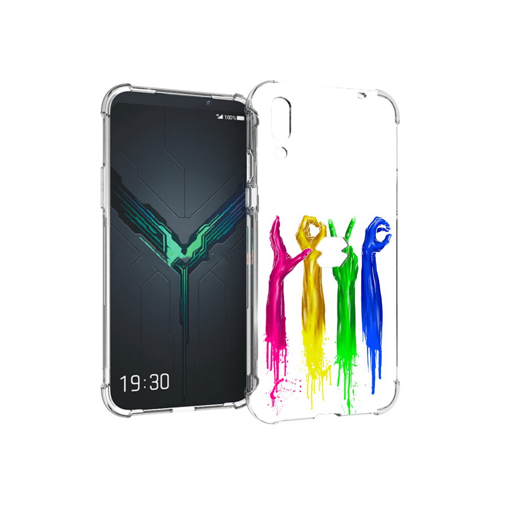 

Чехол MyPads Tocco для Xiaomi Black Shark 2 яркие руки love (PT144492.263.707), Прозрачный, Tocco