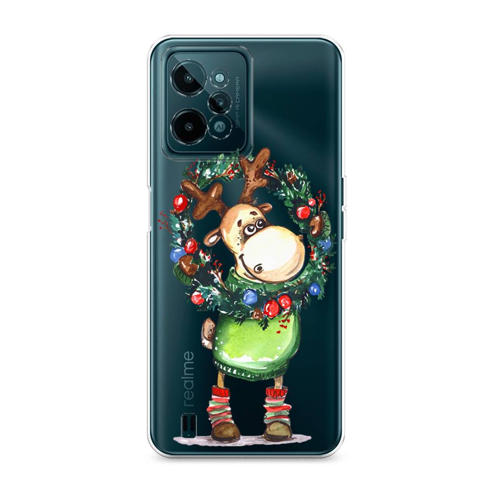 

Чехол на Realme C31 "Олень с новогодним венком", 259350-4