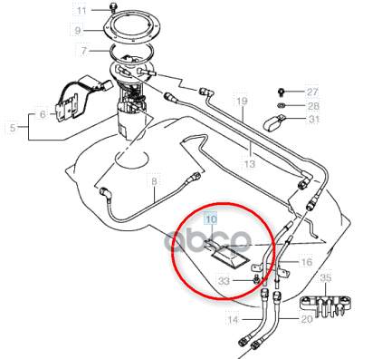 Фильтр Топливный SUZUKI арт 1519565J00 1820₽